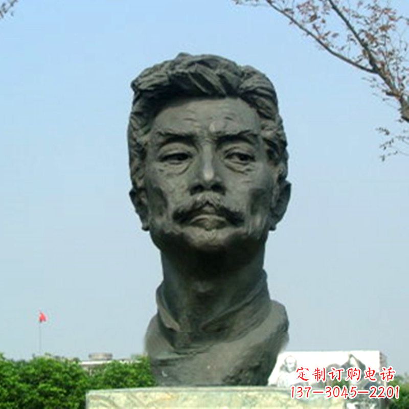潍坊精致传神的鲁迅铜雕头像