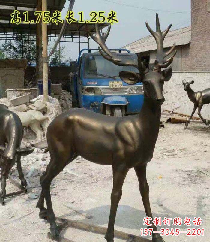 潍坊艺术精美,高品质鹿铜雕塑