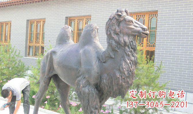 潍坊骆驼公园动物铜雕 (2)