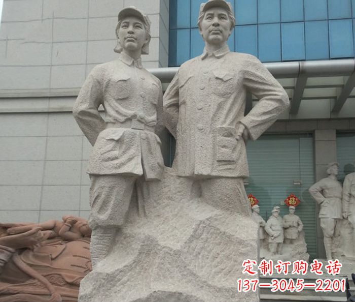 潍坊毛泽东与贺子珍石雕