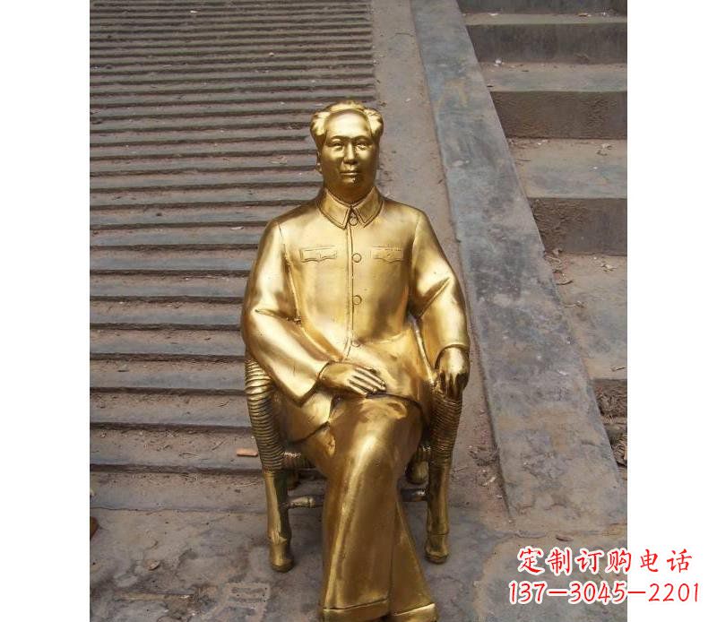 潍坊毛泽东伟人铜雕纪念像