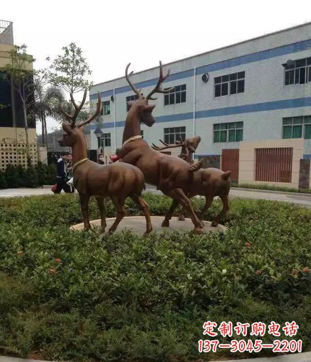 潍坊梅花鹿小区铜雕精美礼品