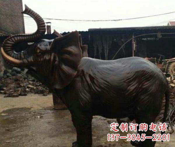 潍坊精致细腻的大象铜雕