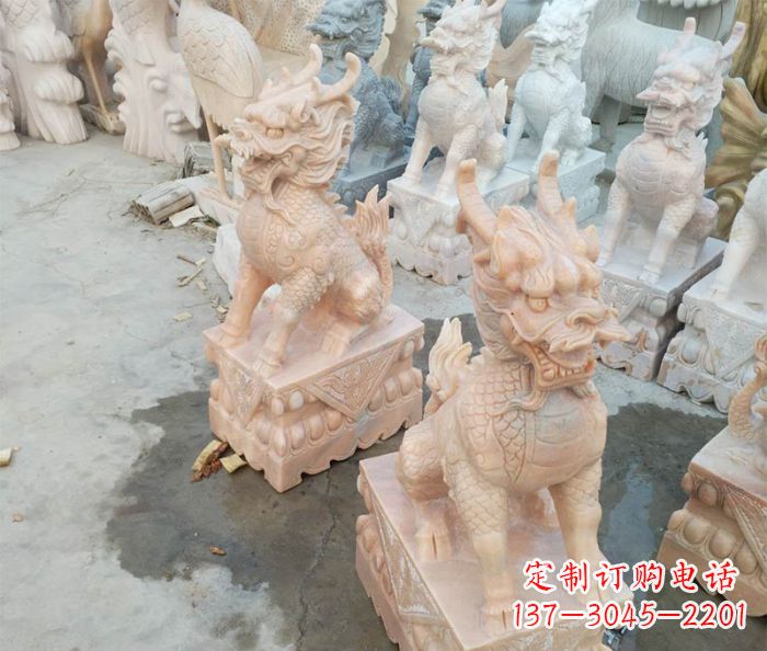 潍坊华丽夺目，雕琢精美的麒麟石雕
