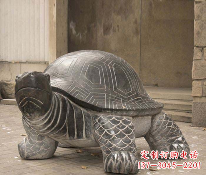 潍坊母子乌龟公园动物石雕