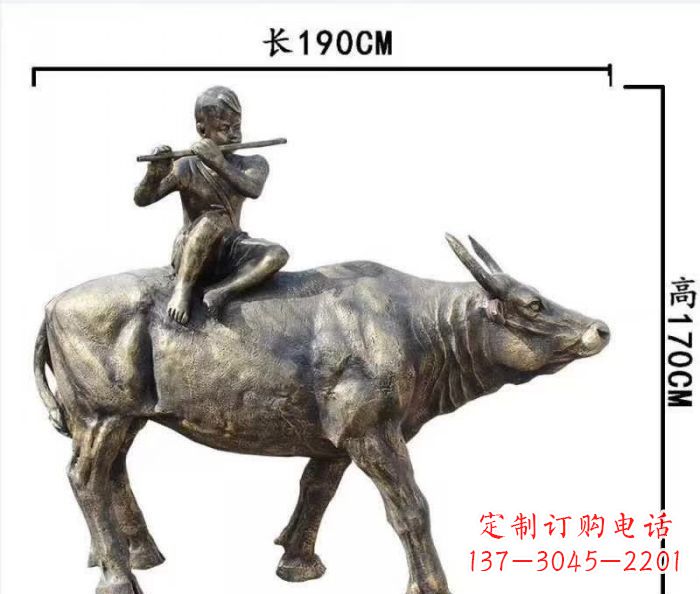 潍坊完美的牧童铜雕,精雕细琢,定制之选