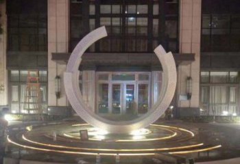 潍坊不锈钢半圆环雕塑，装饰空间增添品位