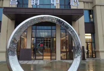 潍坊镜面时尚圆环不锈钢雕塑