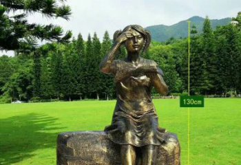 潍坊精美的女孩铜雕塑，展现活力与青春