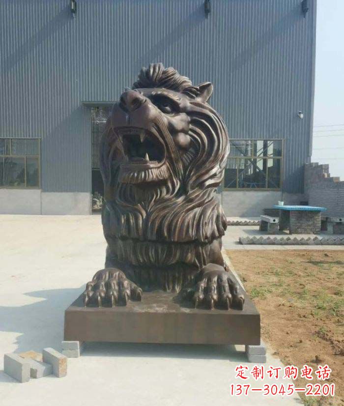 潍坊趴着的欧式狮子铜雕