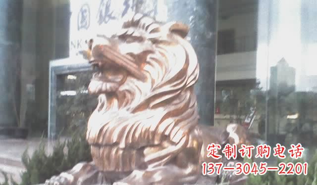 潍坊中领雕塑:精致狮子铜雕