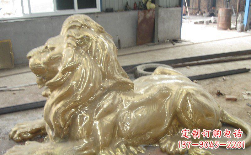 潍坊高雅凝金,西洋狮子铜雕来自中领雕塑