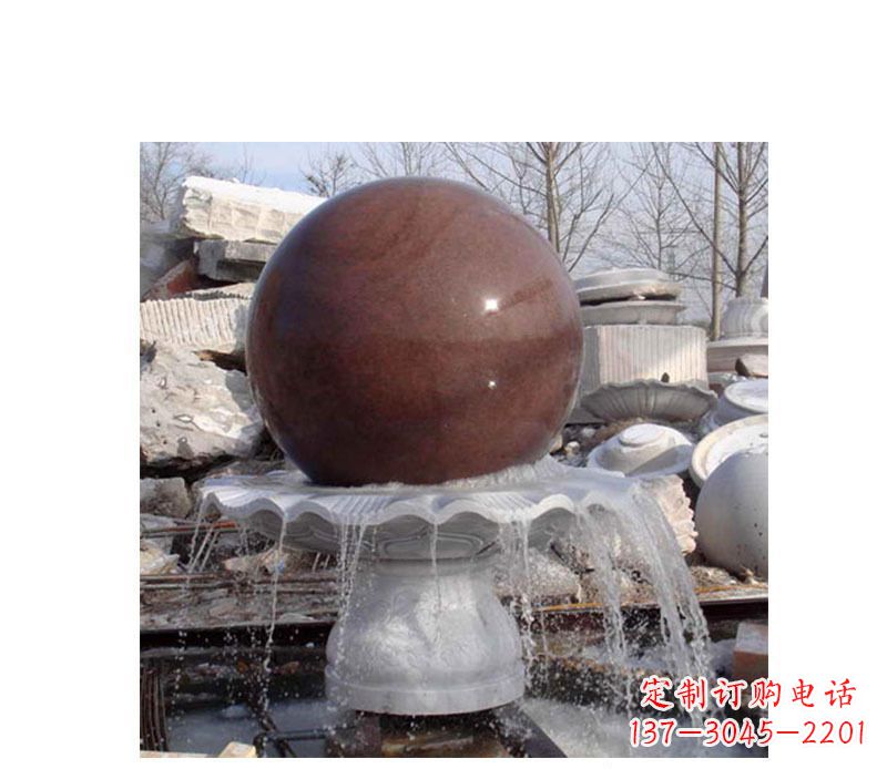 潍坊喷泉小型风水球石雕