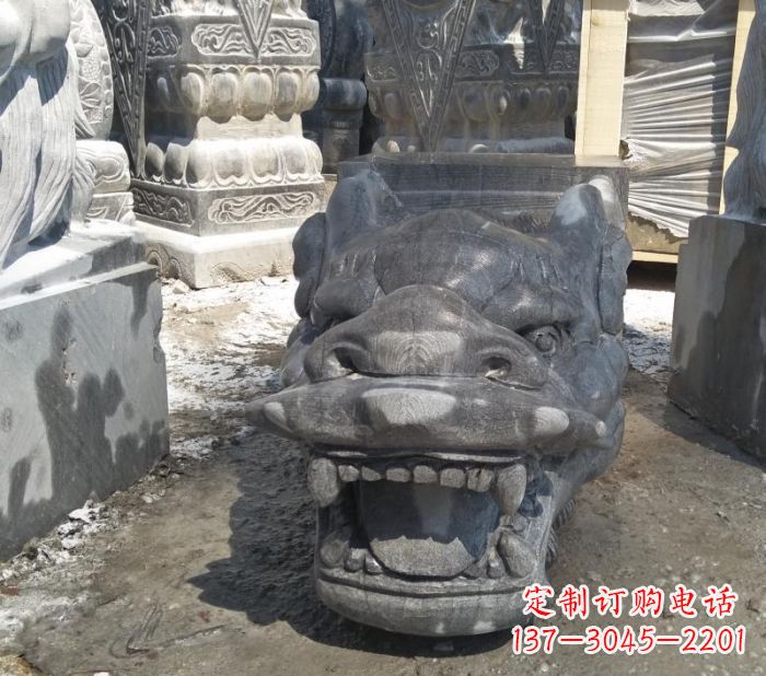 潍坊喷水的龙头公园景观石雕