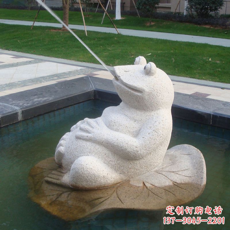 潍坊喷水青蛙石雕