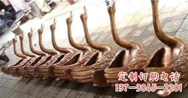 潍坊优雅迷人的天鹅铜雕塑