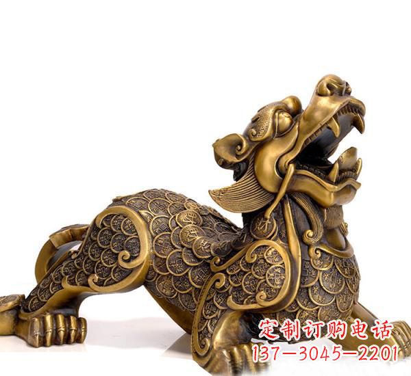 潍坊特色貔貅铜雕,精致美观,福祉永存