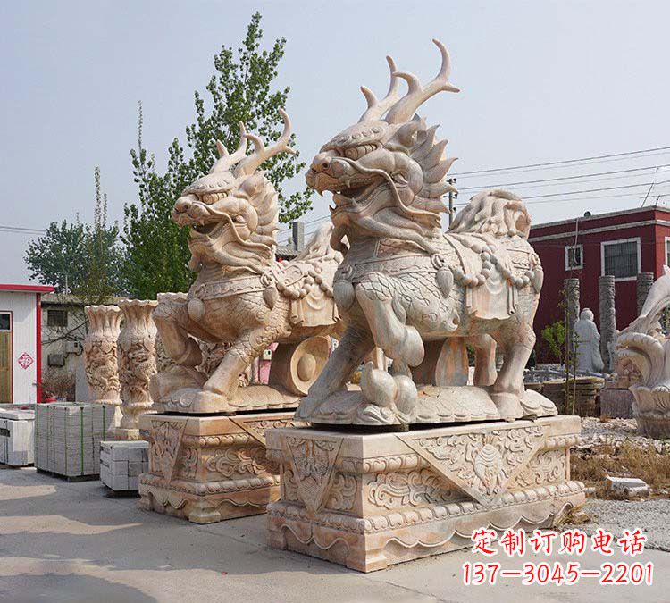 潍坊麒麟镇宅石雕塑，品质卓越，匠心之作