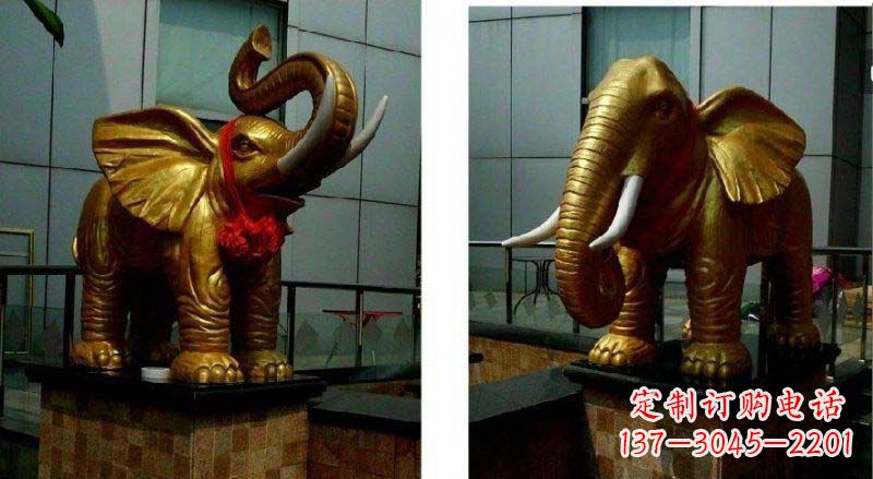 潍坊企业大象动物铜雕