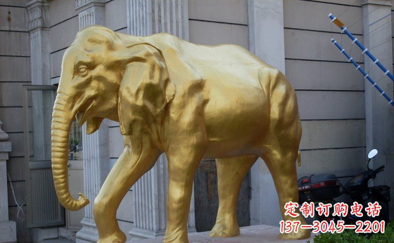 潍坊中领雕塑:精美的大象铜雕