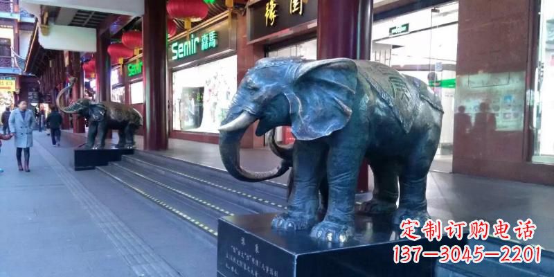 潍坊精美大象铜雕,传承古代工艺