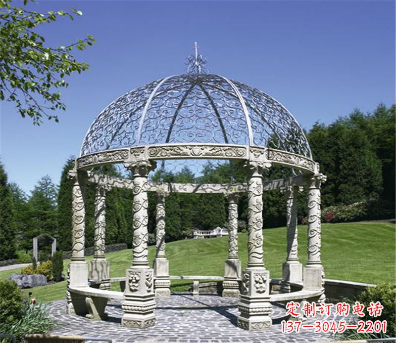 潍坊全新的青石大型景观凉亭雕塑