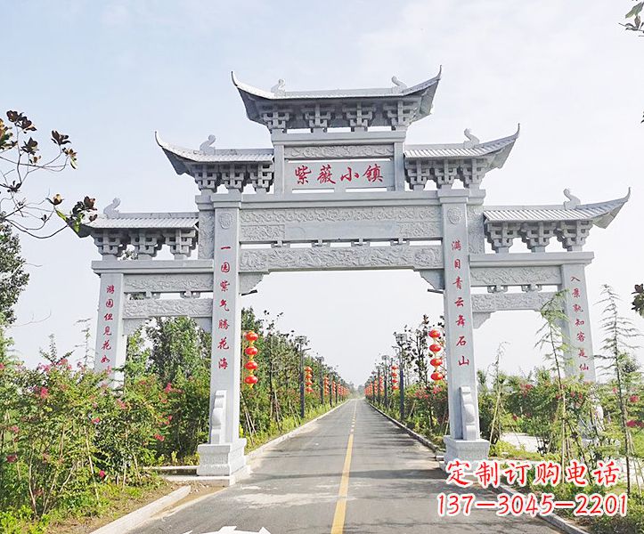 潍坊青石牌坊雕塑，定制精美而高品质