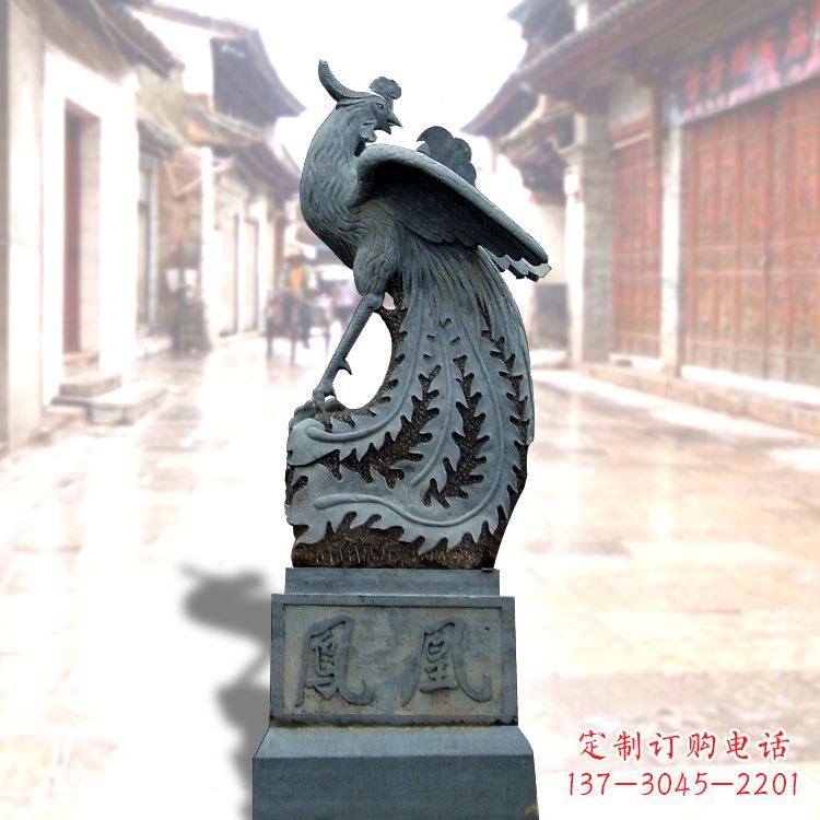 潍坊匠心之作——青石仿古凤凰雕塑