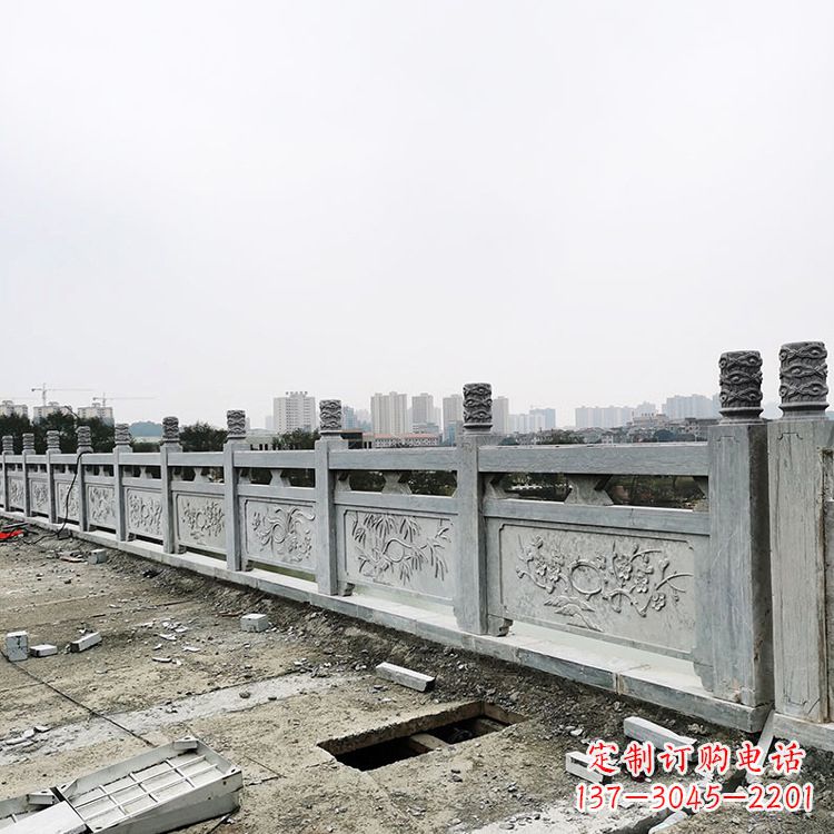 潍坊青石户外石雕栏板