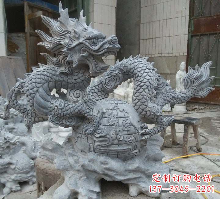 潍坊传统文化的艺术品——青石龙雕塑