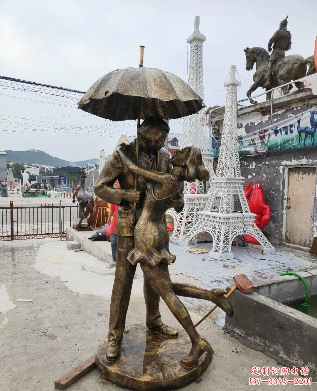 潍坊真爱永恒,浪漫情侣铜雕塑