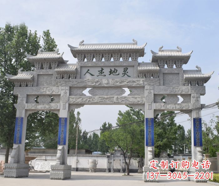 潍坊以大理石铸就美妙牌坊雕塑