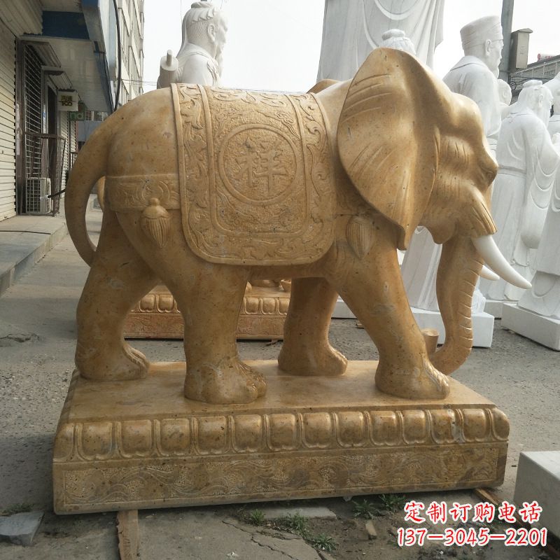 潍坊中领雕塑定制精美大象雕塑