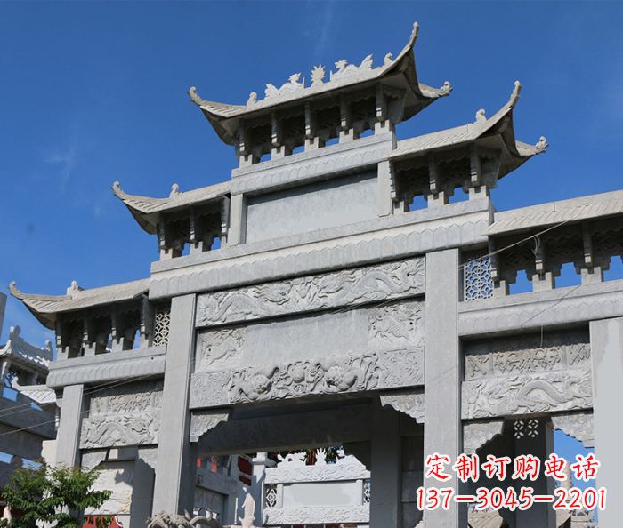 潍坊定制牌坊石雕,纪念无价的美好记忆