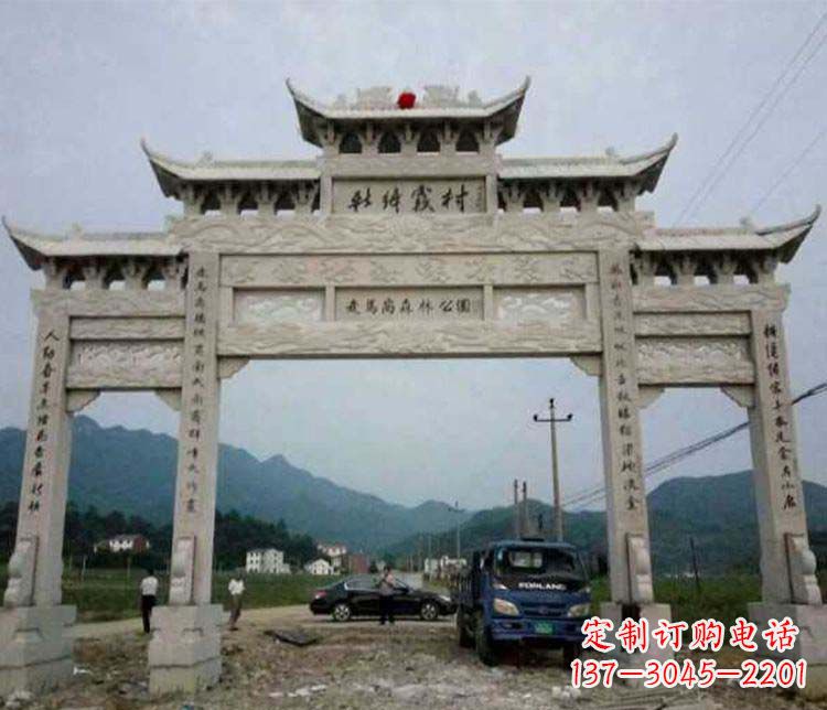 潍坊三门牌坊石雕:细节讲究处处把精雕细琢