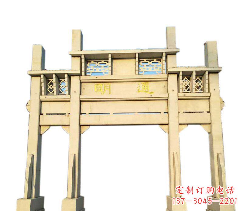 潍坊三门仿古牌坊石雕——给您的家园带来传统之美
