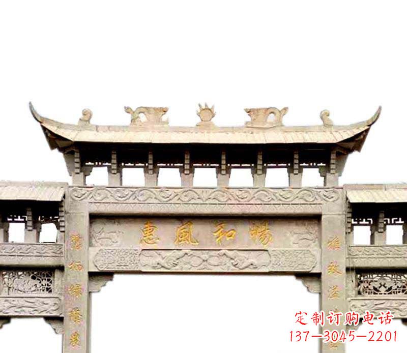 潍坊牌坊石雕–传承传统文化,给空间增色彩