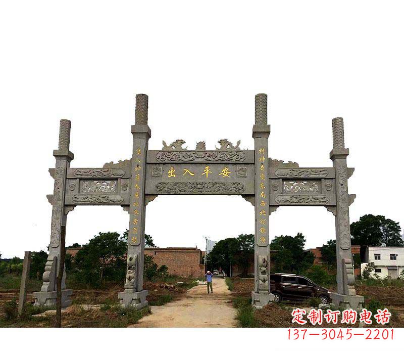潍坊三门牌坊石雕——传承古文化风韵
