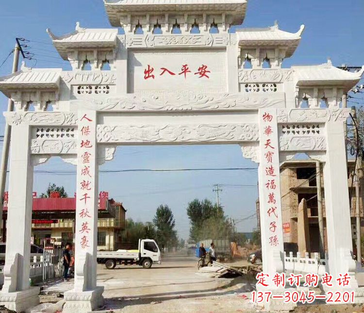 潍坊三门石牌坊石雕艺术