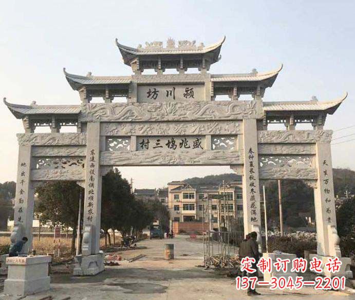 潍坊特色大理石牌坊雕塑