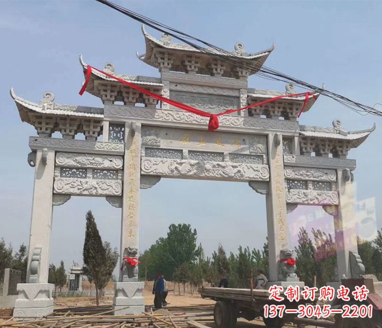 潍坊中领雕塑-大理石牌坊石雕