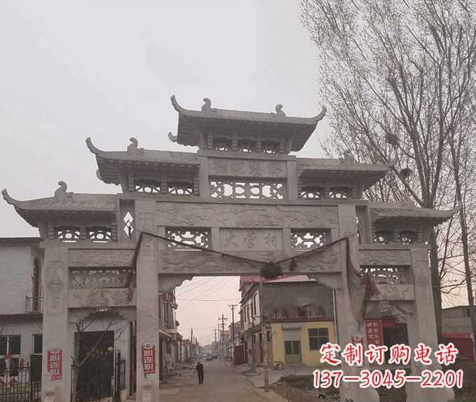 潍坊精美牌坊石雕,定制精美属于您的雕塑