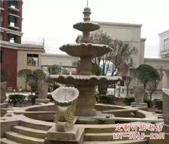 潍坊砂岩大型喷泉石雕