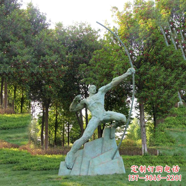 潍坊神话传说人物后羿雕塑,助您构建完美园林