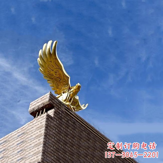 潍坊神兽鲲鹏动物景观铜雕