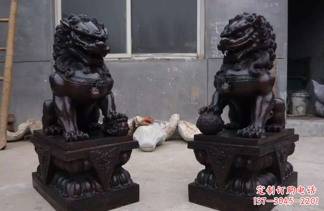 潍坊中领雕塑狮子雕塑,超精致的铜雕艺术