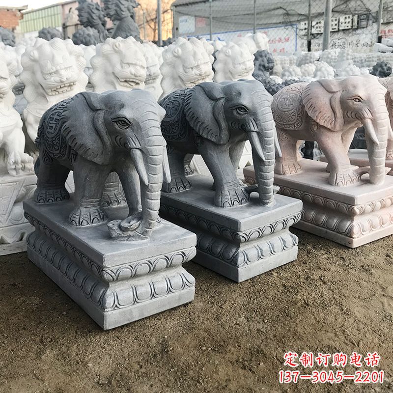 潍坊中领雕塑:精美大象雕塑