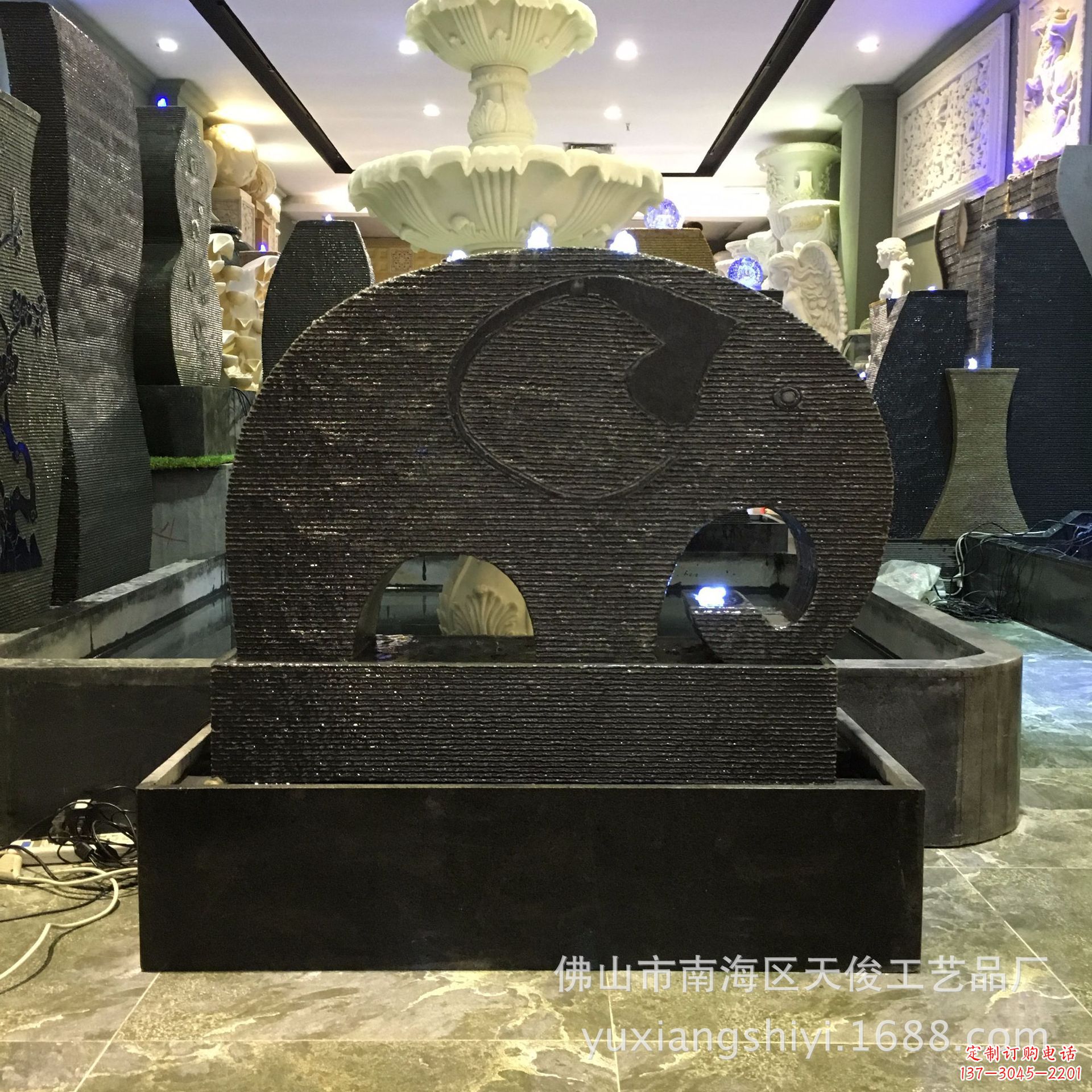 潍坊石雕半壁喷泉雕塑,传承古典艺术优雅