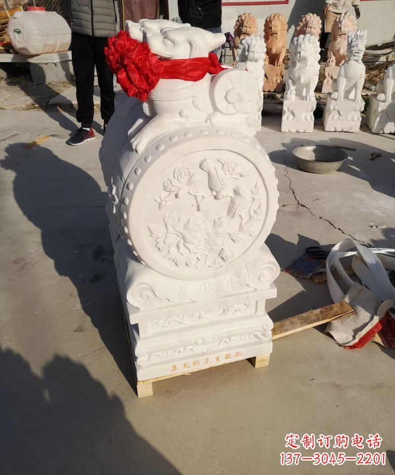 潍坊中领雕塑出品:石雕招财大象雕塑