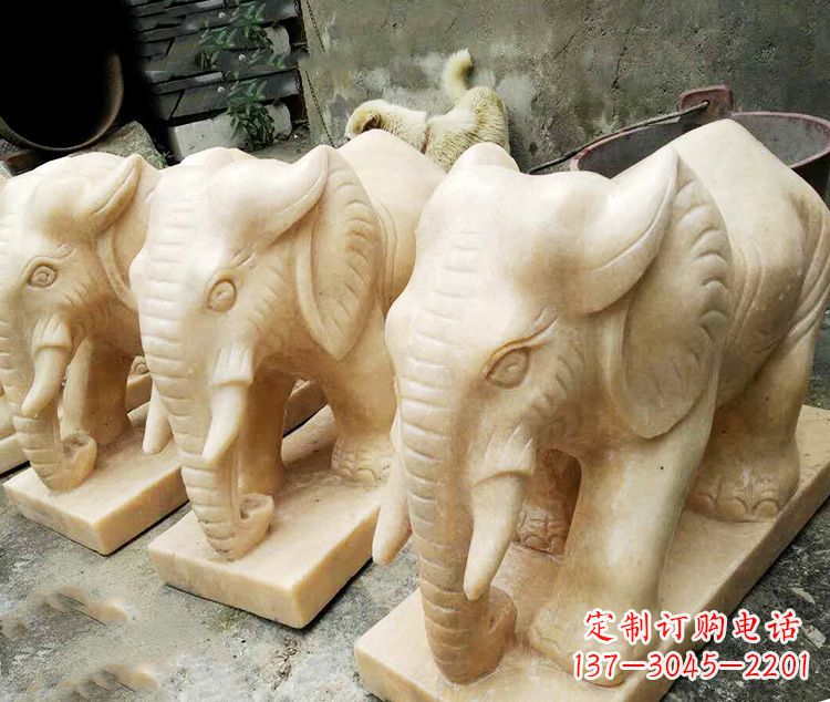 潍坊石雕大象喷水雕塑,令人惊叹的艺术之作